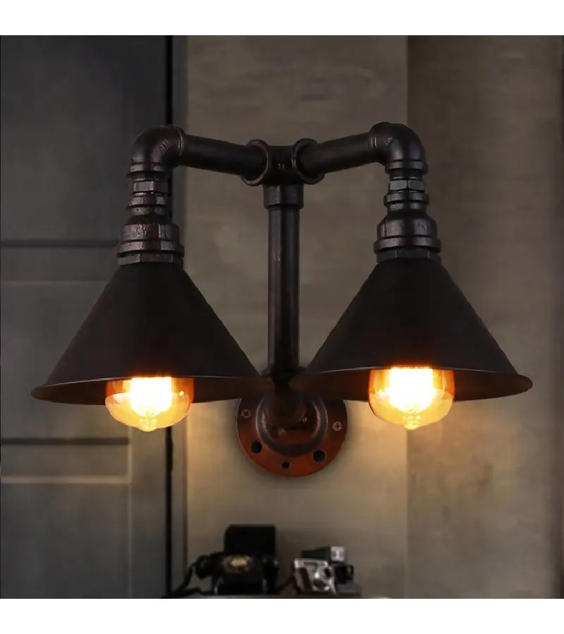 Lampara De Pared Metalica Vintage