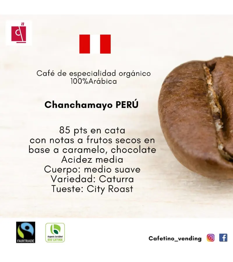 Café Chanchamayo PerÚ Formato 800 G - Orgánico De Especialidad