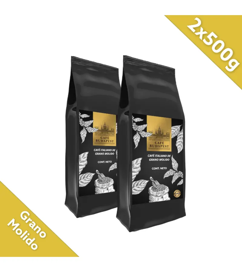 Café De Grano Molido 2x500g - Café Budapest