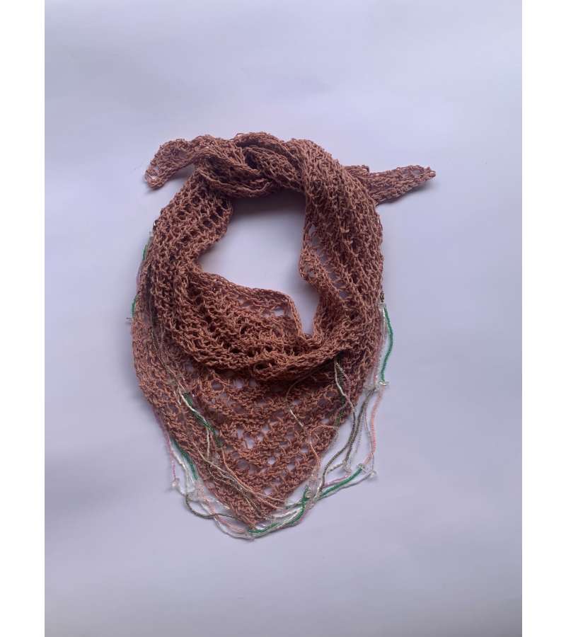 Collar, Bufanda Lino Triangular Joyerìa Textil (a039)