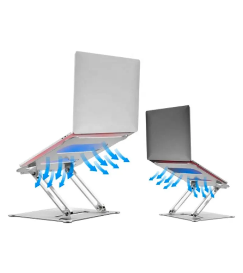 Soporte Ergonómico Aluminio Antideslizante, Ajustable Desde Tablet A Grandes Laptop