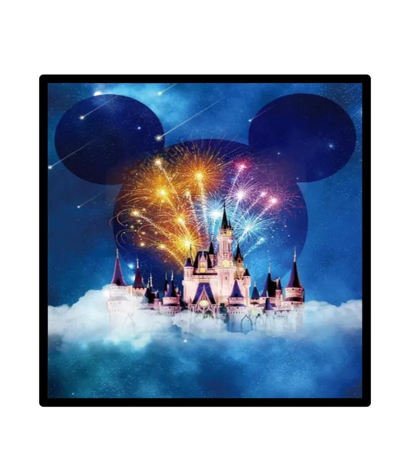 Pintura De Diamantes Diamond Painting Castillo Disney 30x30 Cms