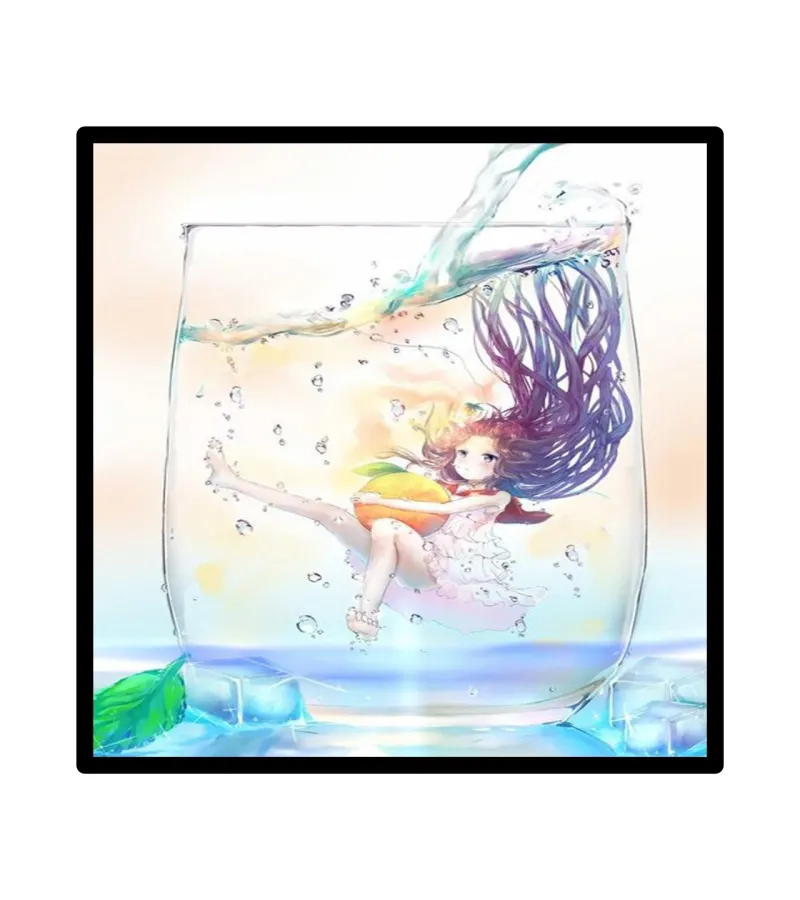 Pintura De Diamantes Diamond Painting Danza Del Agua 30x30 Cms