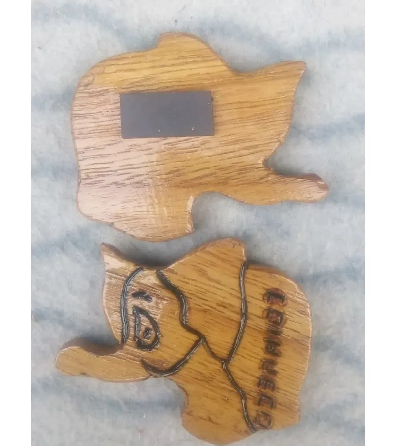 Imanes Para Nevera En Madera - Elefantes