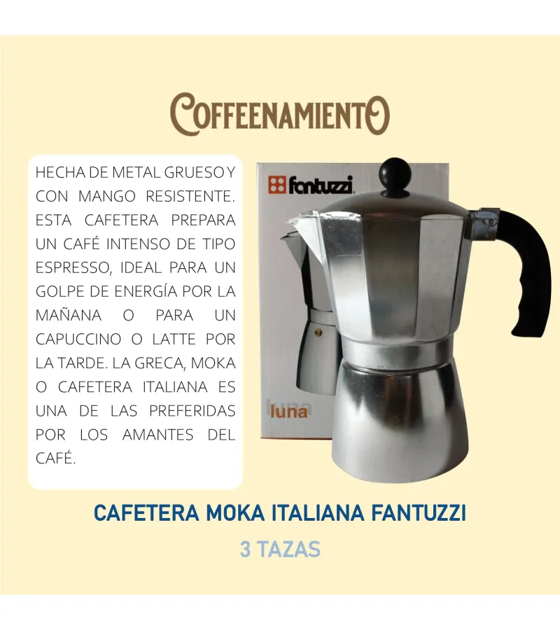 Kit Regalo Cafetera Italiana 3 Tazas + Café Orgánico + Taza + Chocolate