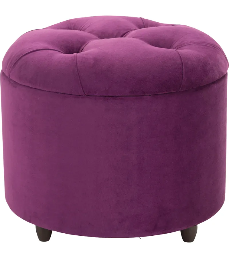 Pouf Zoe Morado Con Baúl, Máxima Design Spa.
