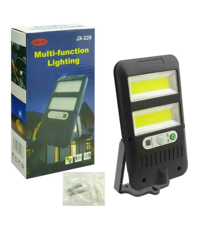 Foco Solar 2 Cob Led Con Sensor Movimiento