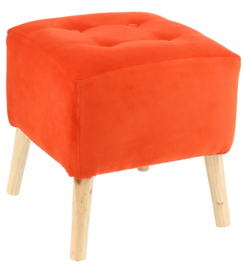 Pouf Alemania Naranjo Máxima Design 42x42x43 Cm