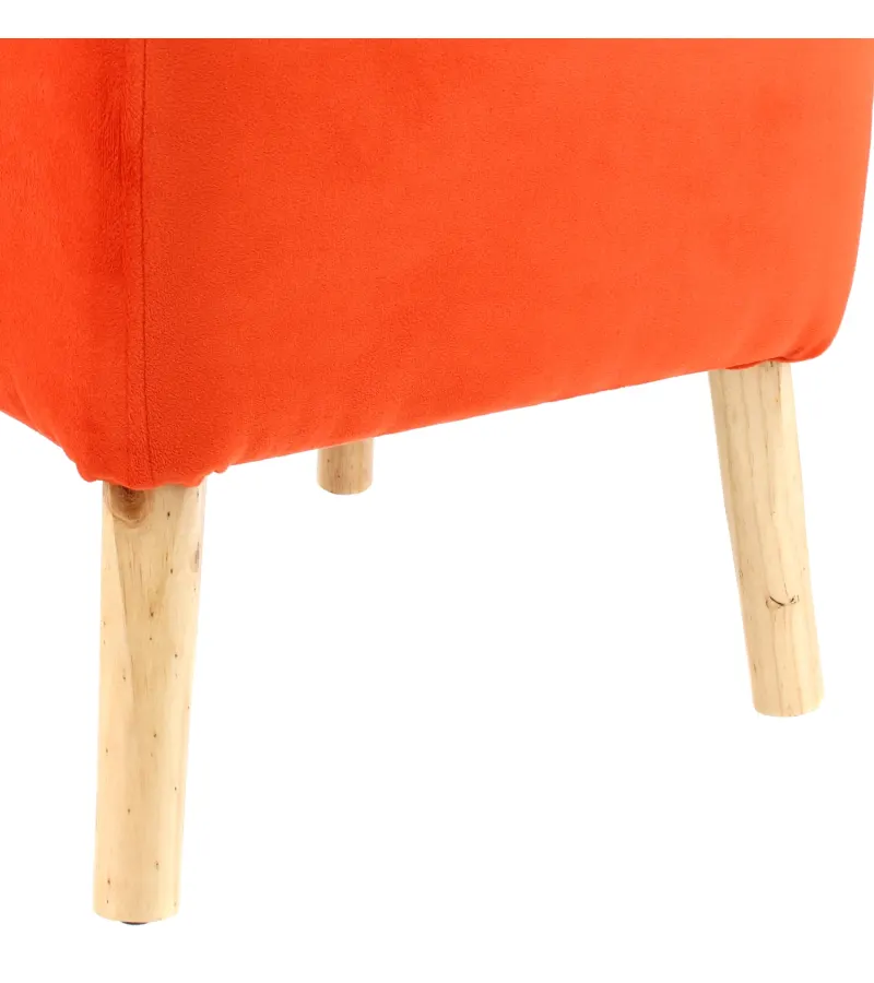 Pouf Alemania Naranjo Máxima Design 42x42x43 Cm