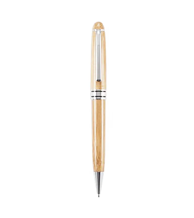 Set 2 Bolígrafo Lápiz Estuche De Bambú Deluxe