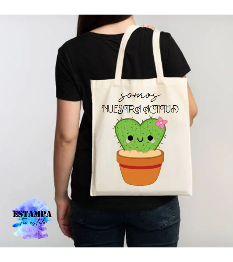 Totebag Lona Blanco Estampado Personalizado