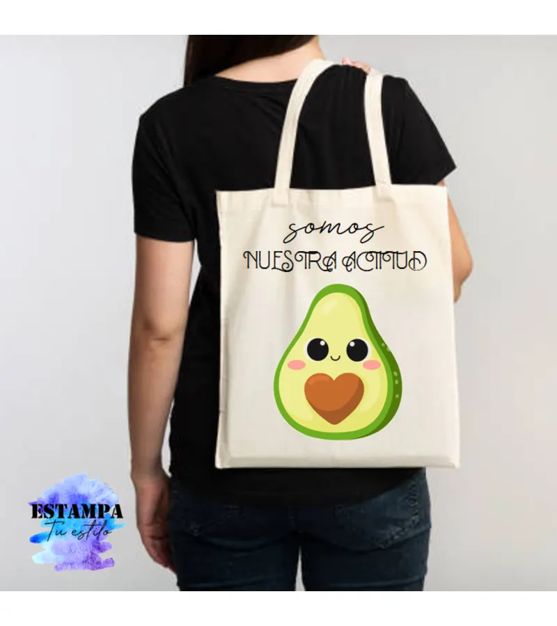 Totebag Lona Blanco Estampado Personalizado