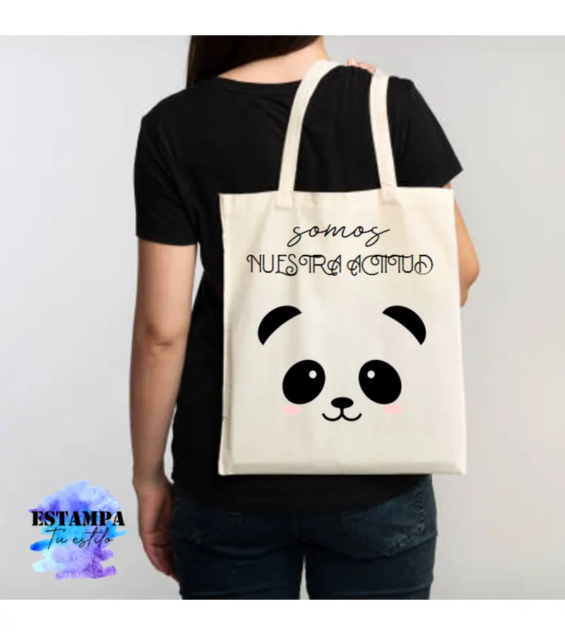 Totebag Lona Blanco Estampado Personalizado