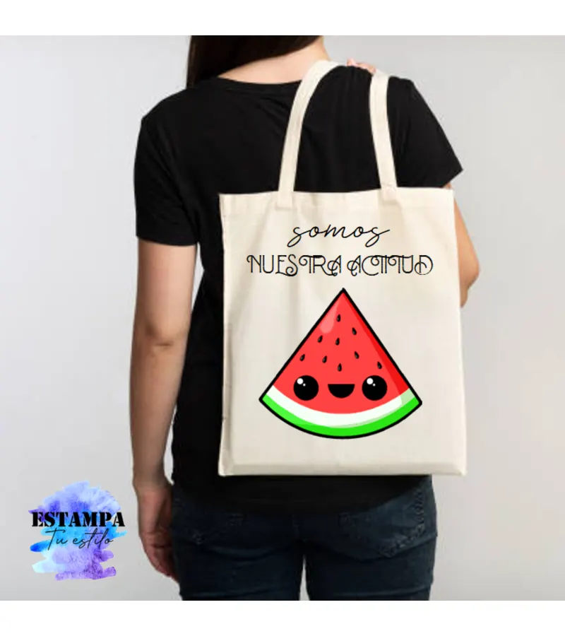 Totebag Lona Blanco Estampado Personalizado
