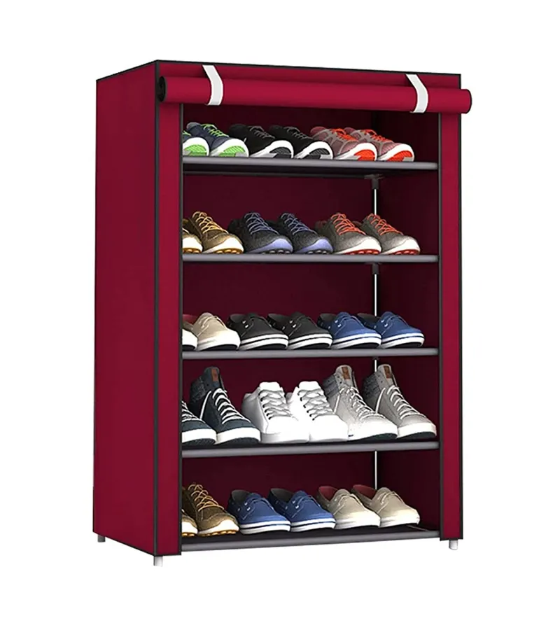 Zapatero Organizador Hogar Tela 5 Niveles Red Wine