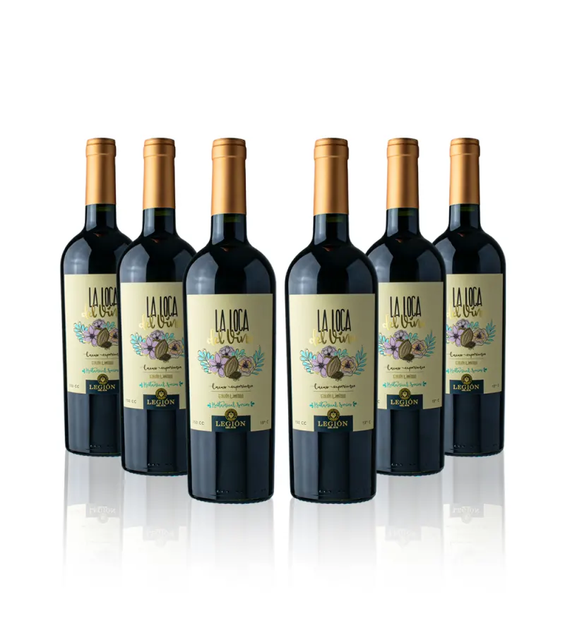 Vino Con Chocolate, La Loca Del Vino, Legión Del Sur, 750cc, 6 Unidades
