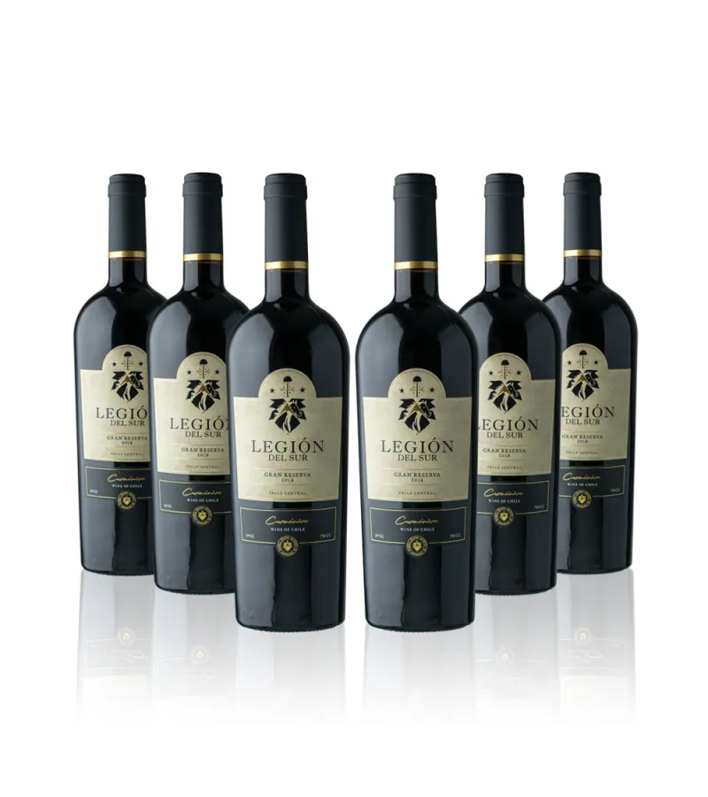 Legión Del Sur, Gran Reserva, Carmenere, 750cc, 6 Unidades