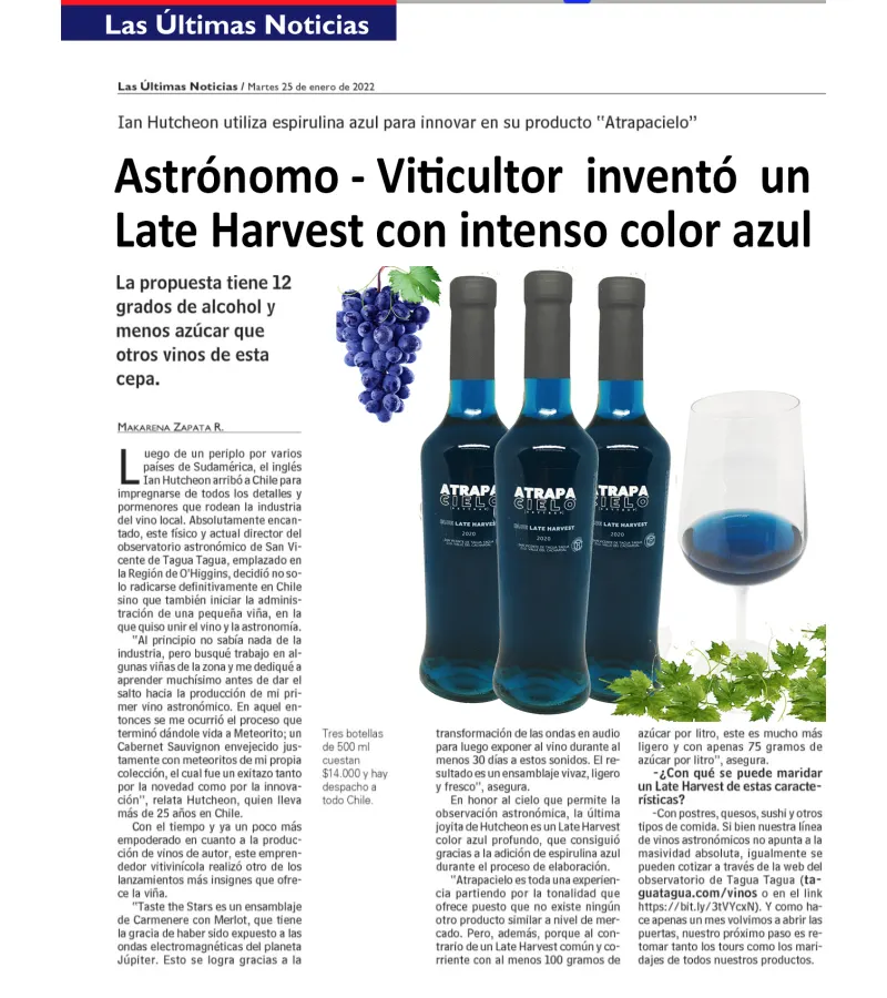 Atrapacielo Vino Azul 3 Botellas 375ml Con 3 Cajas Térmicas