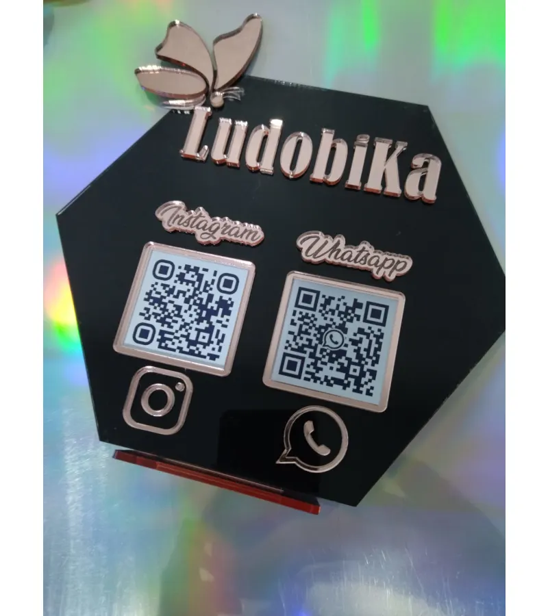 Cartel Qr Acrilico Para Redes Sociales