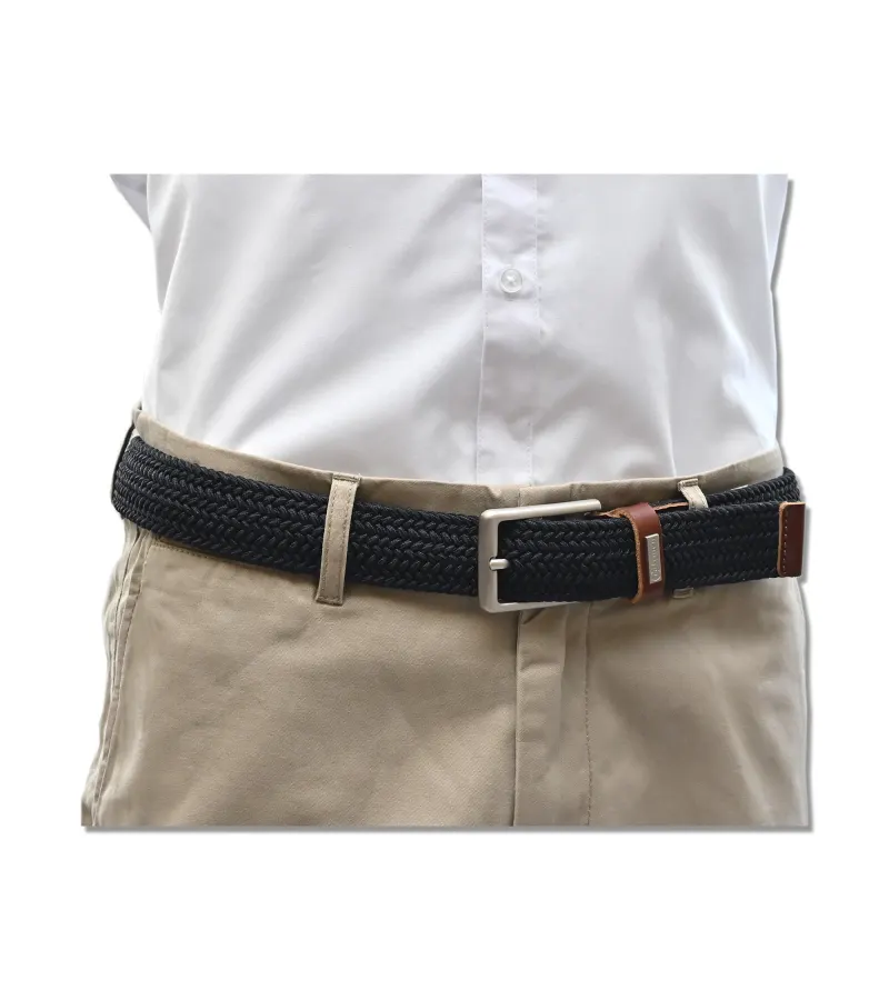 Cinturón Reata Trenzado Negro Sm Craftmen Juvenil