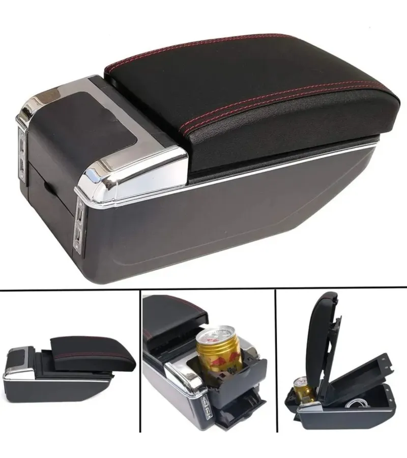 Apoya Brazo Posavasos Auto Universal Con 7 Puertos Usb