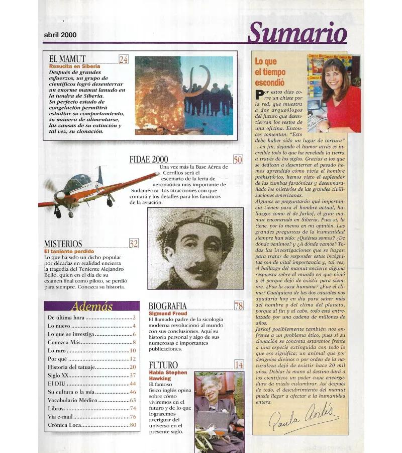 Revista Conozca Más 1104 / Abril 2000 / Resucita Mamut