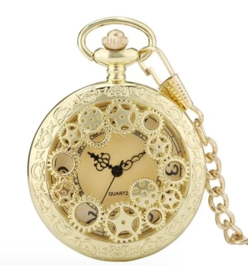 Reloj Bolsillo Vintage Gold Gear - Maestras - apanio.com