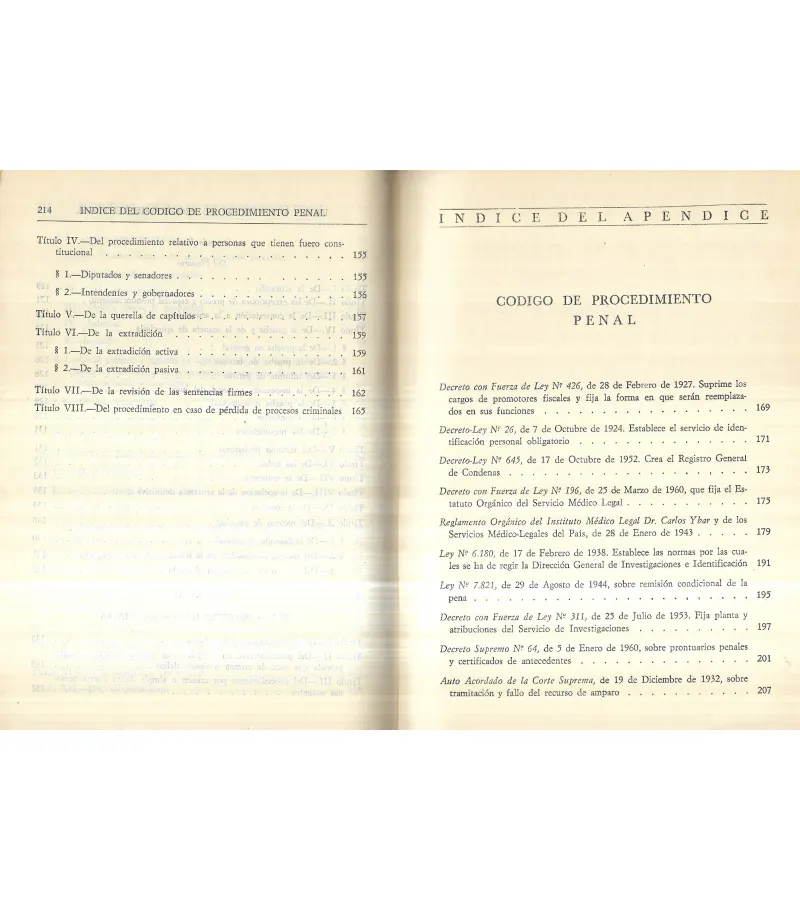 Código De Procedimiento Penal / Editorial Jurídica 1970