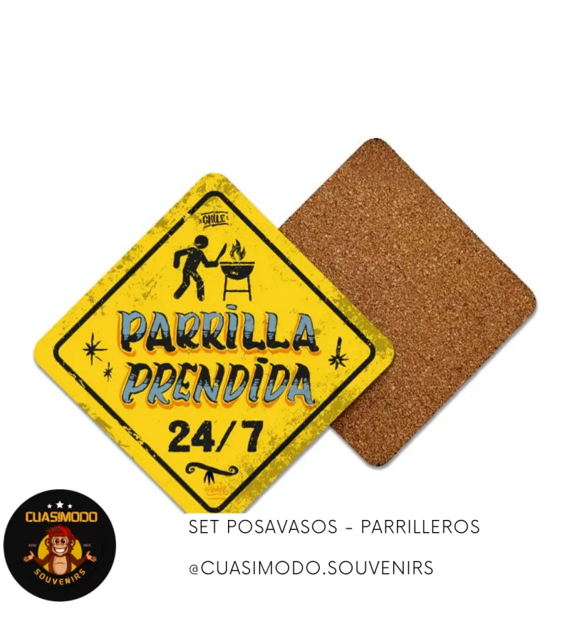 Set De Posavasos - Parrilleros.