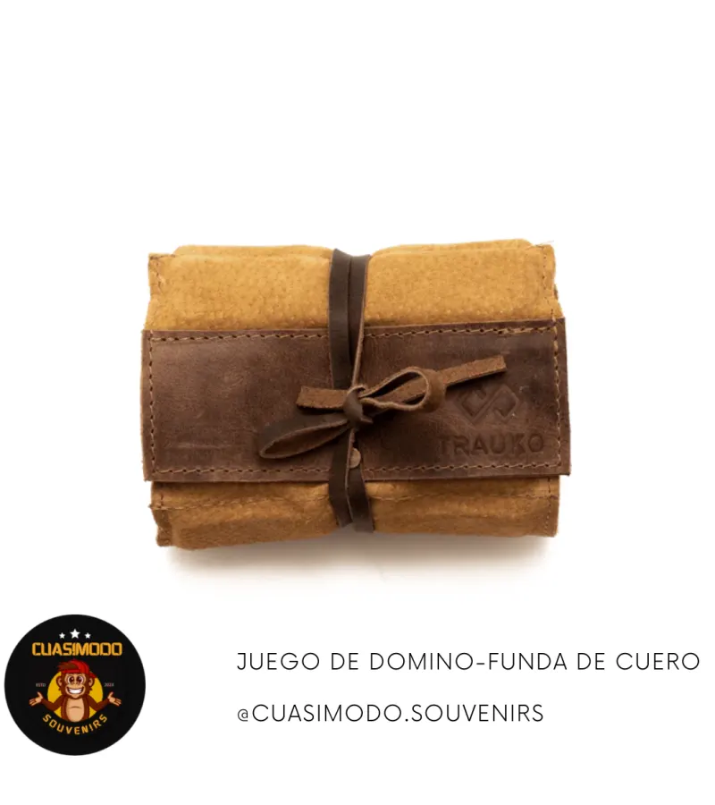 Juego De Domino - Estuche De Cuero.