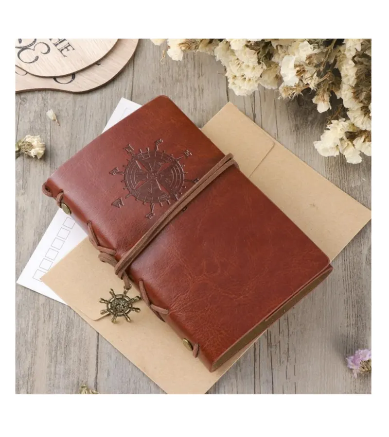Agenda Vintage Con Cubierta Eco Cuero Cuaderno Marinero