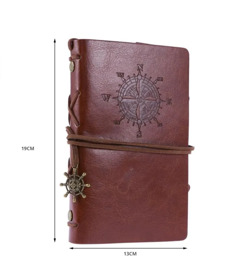 Agenda Vintage Con Cubierta Eco Cuero Cuaderno Marinero