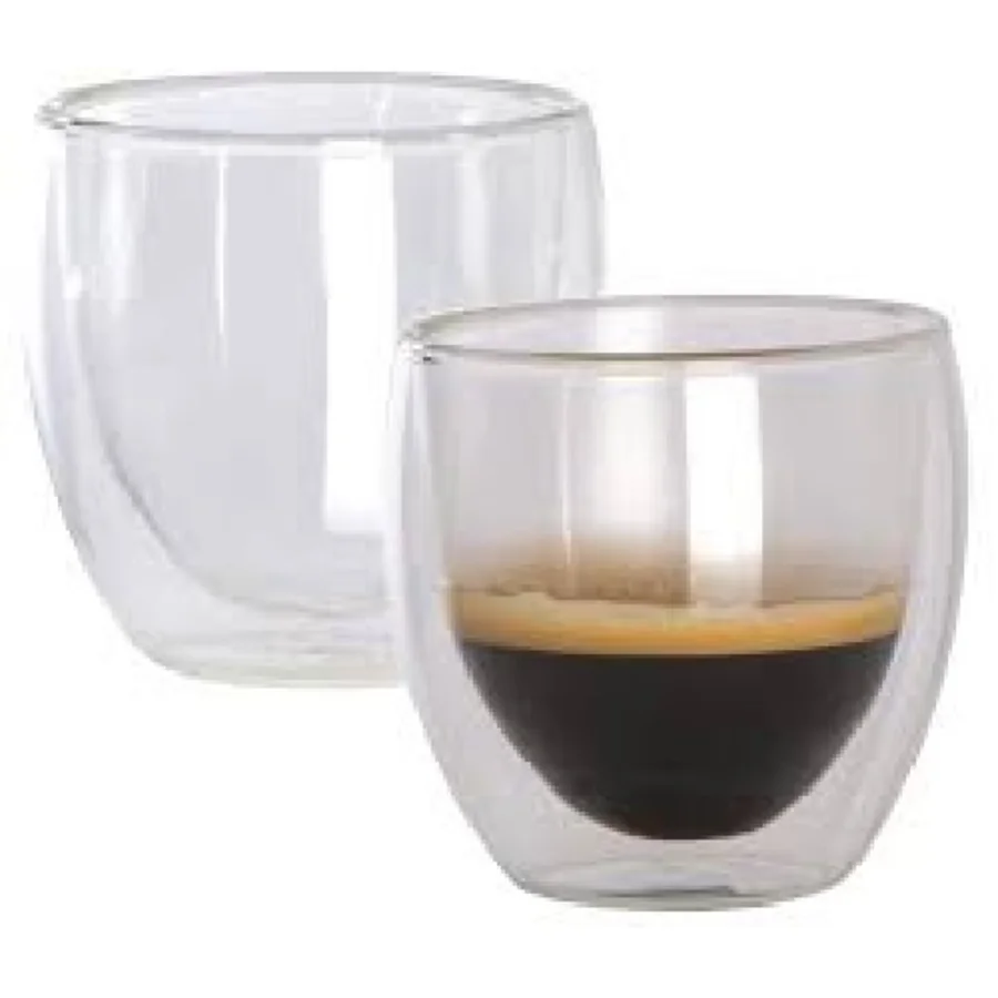 Tazas Cafe Doble Vidrio Termico 100ml Te Pack X2 Espresso