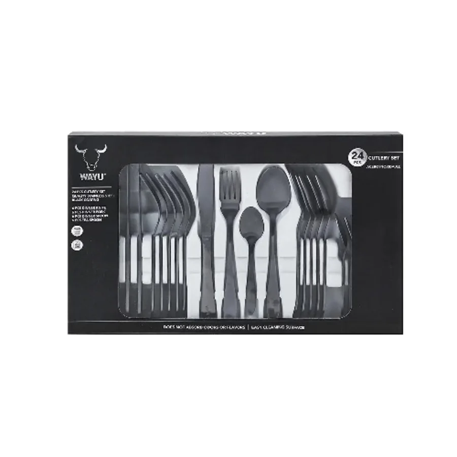 Set kit juego de cubiertos d mesa cucharas tenedores cuchillos Cuberteria  30-Pcs