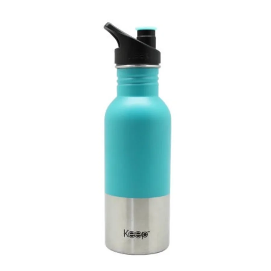 botella deportiva pvc con grip 600 ml libre de bpa verde