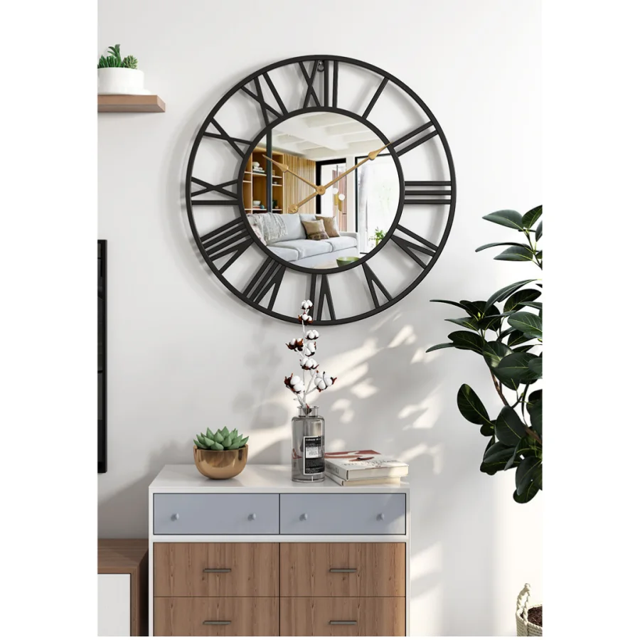 Reloj de cocina a pared redondo gris QUO de 28 cm