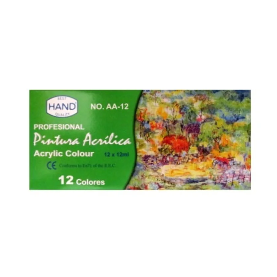 Kit De Pintura Acrílica, Estilo Artístico, 20 Ml Cada Uno, Juego De Pintura  Acrílica De Secado Rápido, 12 Colores Para Tela Para Manualidades Para