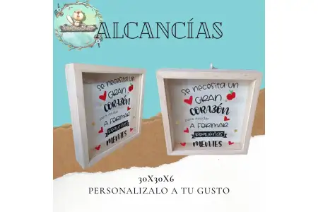 alcancias personalizadas 30*30*6