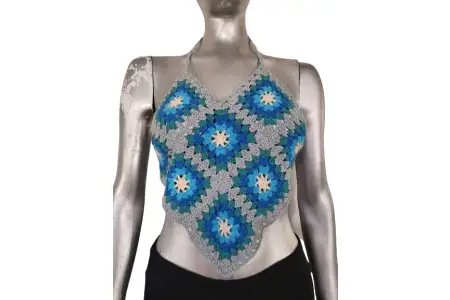 Top tejido a crochet