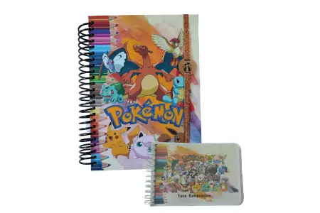 Libro para colorear Pokémon - 1era generacion 151 pokémon + libreta con evoluciones