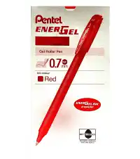 Roller Energel Lapiz Gel Pentel Makkuro 0,7mm Rojo - 12uni