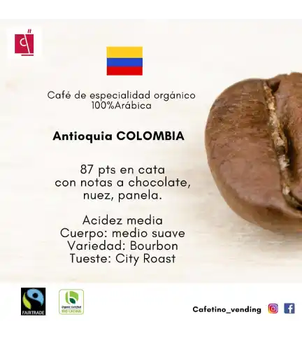 Café Antioquia Colombia Formato 400 g - Orgánico de especialidad