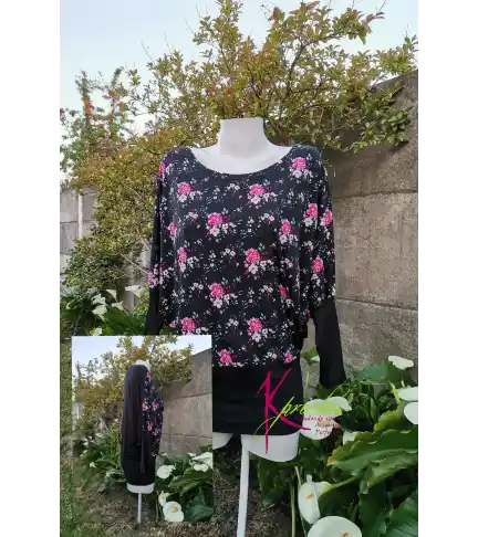 Polera en algodon con lycra estampada