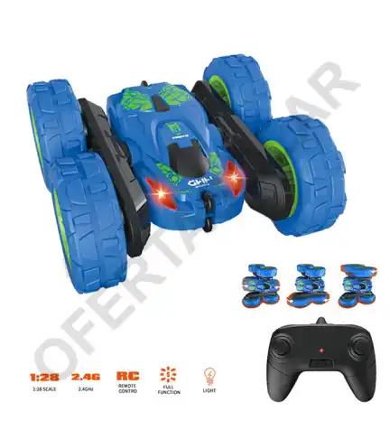 Carro Acrobatico Control Remoto, JJRC Q9 "RC Stunt Car" color azul