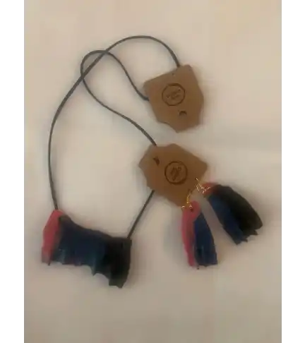 CONJUNTO COLLAR Y AROS DE ARCILLA POLIMERICA (a353)