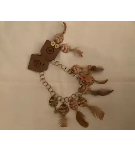 CONJUNTO DE AROS Y COLLAR DE PORCELANA (a418)