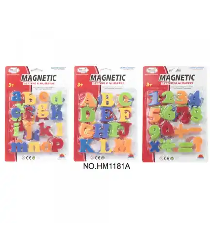 MAGNETICOS LETRAS O NUMEROS 29X19 CMS 1 UNIDAD NOBEL TOYS