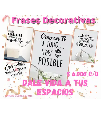 Frases Decorativas Inspiradoras