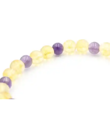 Pulsera de Citrino y Amatista 6mm