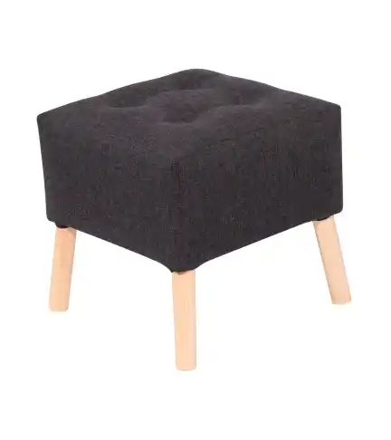 Pouf Alemania Gris Negro Omega Máxima Design 42x42x43 Cm